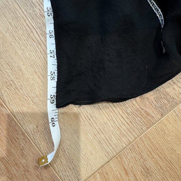 Adrianna Papell Y2K Silk Beaded Maxi Dress Black Floral Embroidery 0/XS - Picture 11 of 12